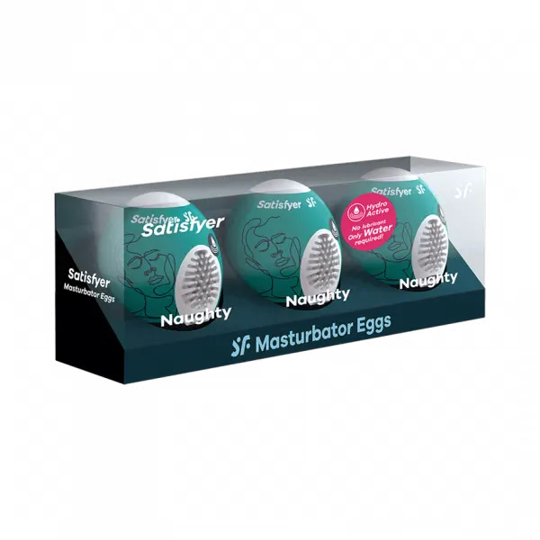 Male Sex Toys Satisfyer Masturbator Egg 3er Set Naughty Dark Green