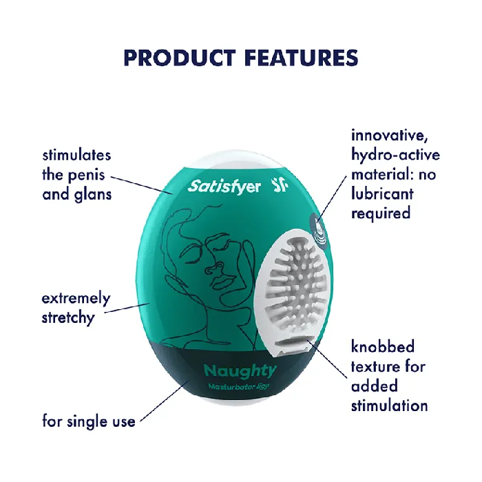 Male Sex Toys Satisfyer Masturbator Egg 3er Set Naughty Dark Green