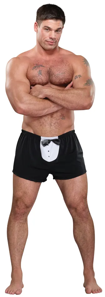 Tuxedo Boxer Novelty Underwear Black Male Power Anal