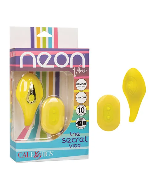 Neon Vibes The Secret Vibe wRemote Yellow Cal Exotics Vibrators