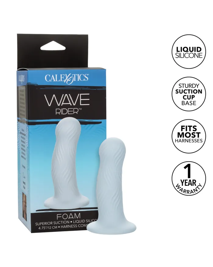 Wave Rider Foam Short Girthy 475 Inch Liquid Silicone Dildo CalExotics Dildos