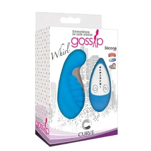 Anal Curve Toys Gossip Whirl 4 Speed Silicone Azure