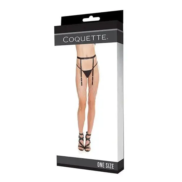 Coquette Darque Elastic Chain Garterbelt by Coquette Vibrators