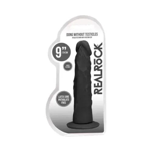 Dildos Shots America LLC RealRock Skin 9 in Dildo Black