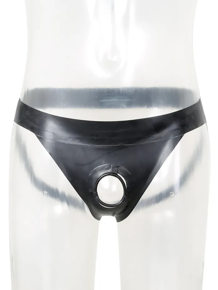 Latex Jock Strap With Cock Ring HonourSkintwocom Male Sex Toys