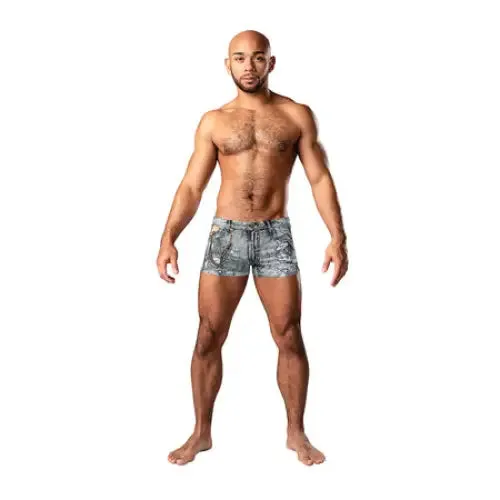 Male Power Male Sex Toys Male Power Dirty Denim Pouch Short Denim Print XL