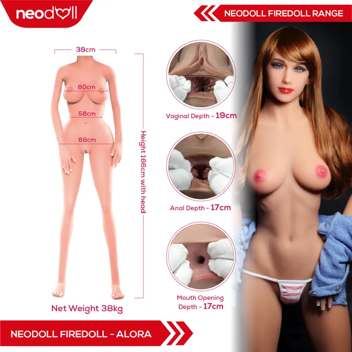 Male Sex Toys Fire Doll Fire Doll Alora Realistic Sex Doll Tongue included 166cm Natural