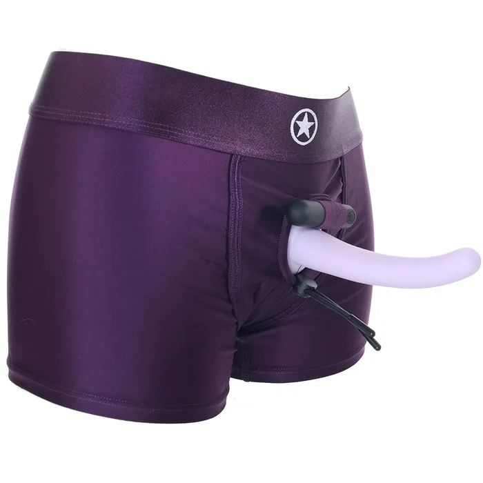 Ouch Vibrating Purple Strapon Boxer S Shots Toys Female Sex Toys
