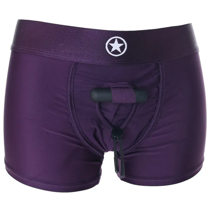 Ouch Vibrating Purple Strapon Boxer S Shots Toys Female Sex Toys