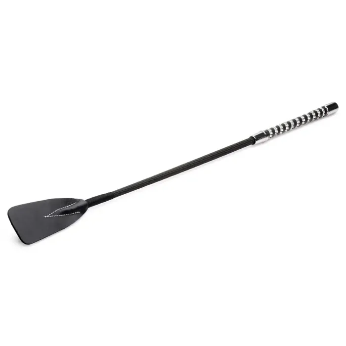 Restraints Strict Leather Short Leather Riding Crop With Rhinestone Handle