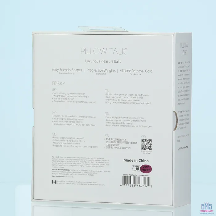 Vibrators Pillow Talk Pillow Talk Frisky Kegel Balls Pink