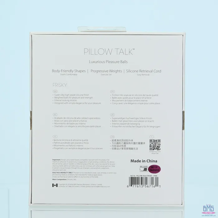 Vibrators Pillow Talk Pillow Talk Frisky Kegel Balls Pink