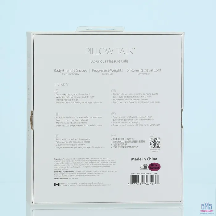 Vibrators Pillow Talk Pillow Talk Frisky Kegel Balls Pink