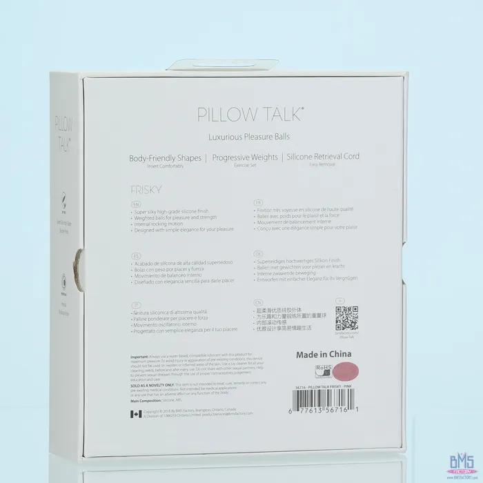 Vibrators Pillow Talk Pillow Talk Frisky Kegel Balls Pink