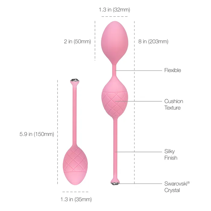 Vibrators Pillow Talk Pillow Talk Frisky Kegel Balls Pink