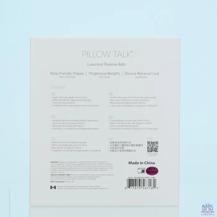 Vibrators Pillow Talk Pillow Talk Frisky Kegel Balls Pink