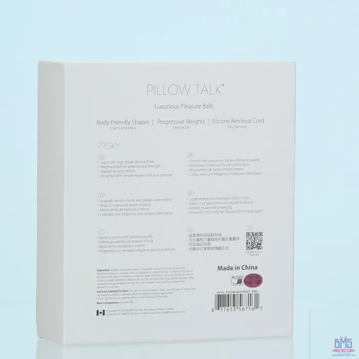 Vibrators Pillow Talk Pillow Talk Frisky Kegel Balls Pink