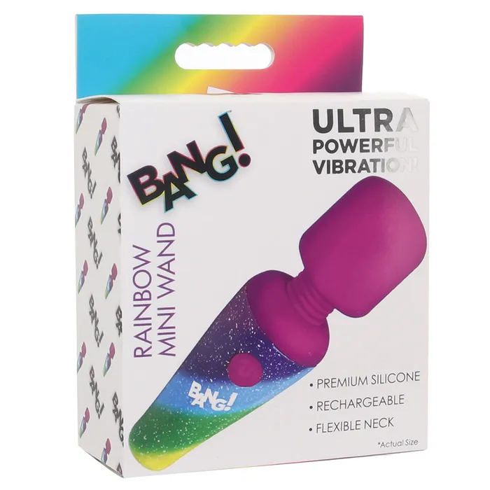 XR Brands Female Sex Toys Bang Rainbow Mini Wand