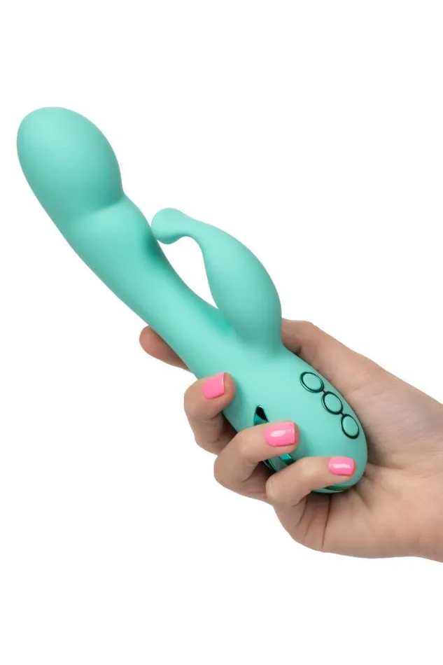 Female Sex Toys Cal Exotics Cal Exotics California Dreaming Tahoe Temptation Dual Vibrator Aqua