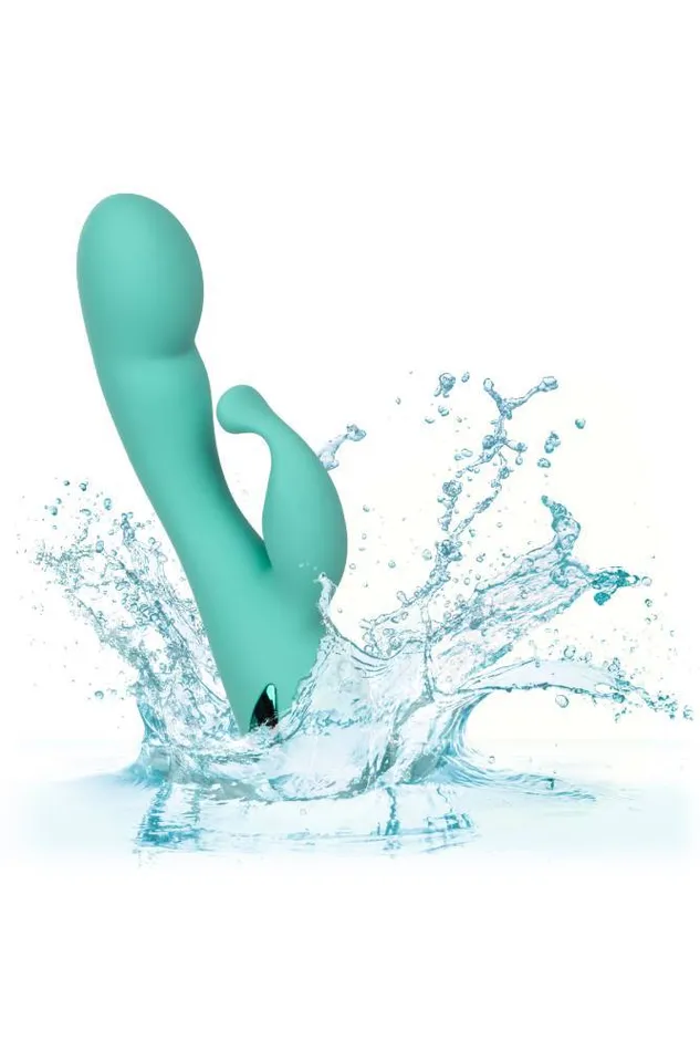 Female Sex Toys Cal Exotics Cal Exotics California Dreaming Tahoe Temptation Dual Vibrator Aqua
