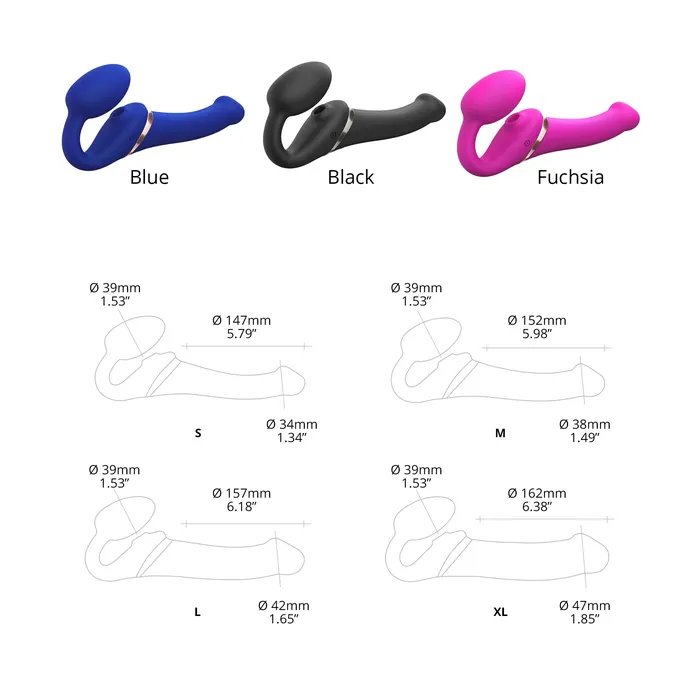 Vibrators STRAP ON ME Strap On Me Strapless Multi Orgasm Blue Small