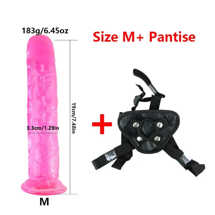 2455cm Dildo StrapOn Penis Adjustable Strapon Dildo Realistic Sex Toys for Lesbian Women Couples Suction Cup Dildo Pants LAZADASEXTOYS Female Sex Toys
