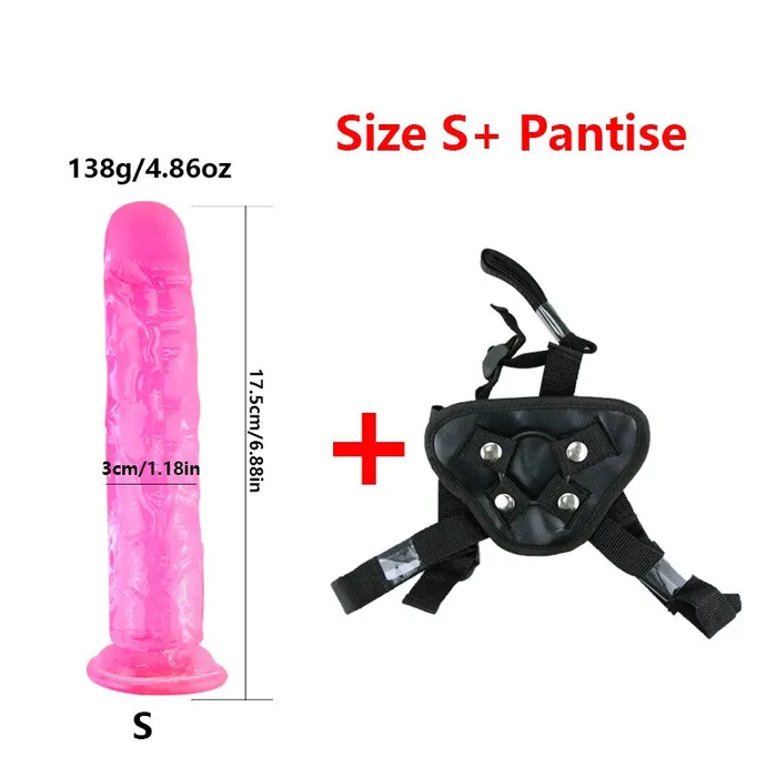 2455cm Dildo StrapOn Penis Adjustable Strapon Dildo Realistic Sex Toys for Lesbian Women Couples Suction Cup Dildo Pants LAZADASEXTOYS Female Sex Toys
