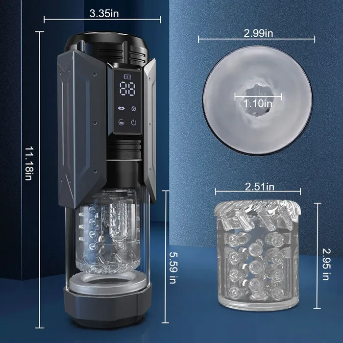 AcmeJoy Female Sex Toys King 100 Waterproof 4 IN 1 Automatic Masturbation Cup for Men