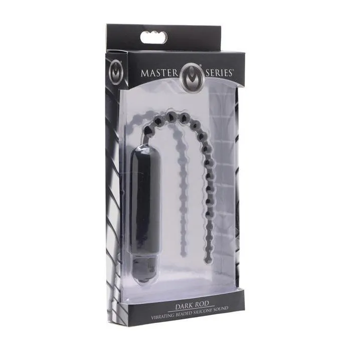Female Sex Toys Master Series Dark Rod Vibrating Beaded Silicone Sound