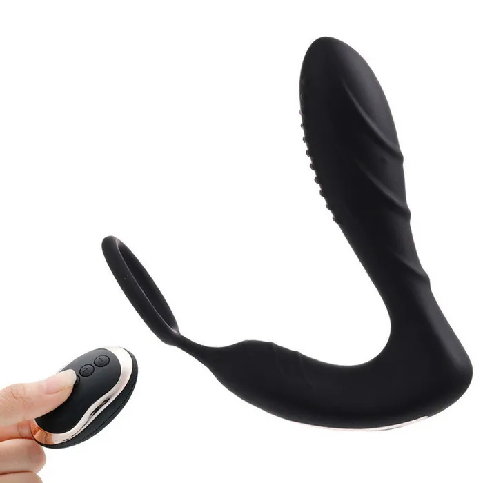 LAZADASEXTOYS Male Sex Toys HIMALL Wireless Remote Control Male Prostate Massager Silicone Anal Vibrator 10 Speed Butt Plug Sex Toys for Men Masturbator