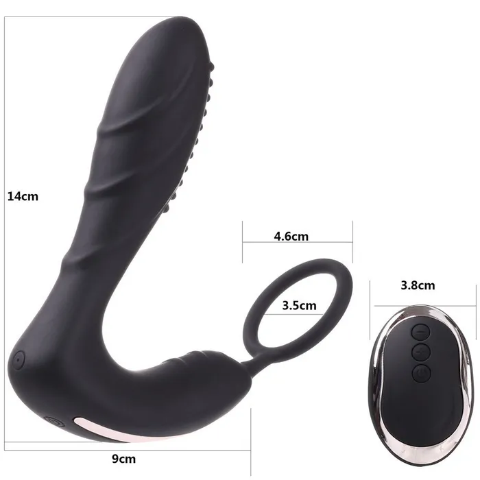 LAZADASEXTOYS Male Sex Toys HIMALL Wireless Remote Control Male Prostate Massager Silicone Anal Vibrator 10 Speed Butt Plug Sex Toys for Men Masturbator