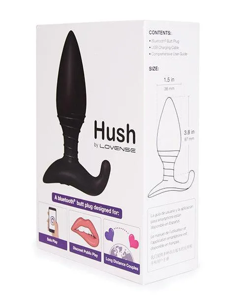 Anal Lovense Hush Butt Plug Black Hytto Pte Ltd Anal Lovense Hush Butt Plug Black Hytto Pte Ltd
