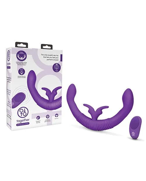 Together Female Sex Toys Together Female Intimacy Vibe with Remote Double Dildo Purple