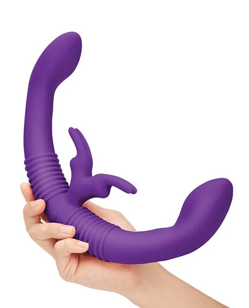 Together Female Sex Toys Together Female Intimacy Vibe with Remote Double Dildo Purple