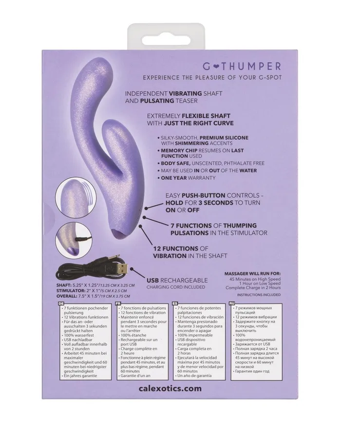 Vibrators California Exotic Novelties Glove Gthumper Purple