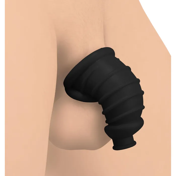 Dark Chamber Silicone Chastity Cage Master Series Male Sex Toys