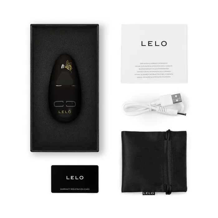 Female Sex Toys Lelo NEA 3 Rechargeable Mini Silicone Vibrator Black Lelo