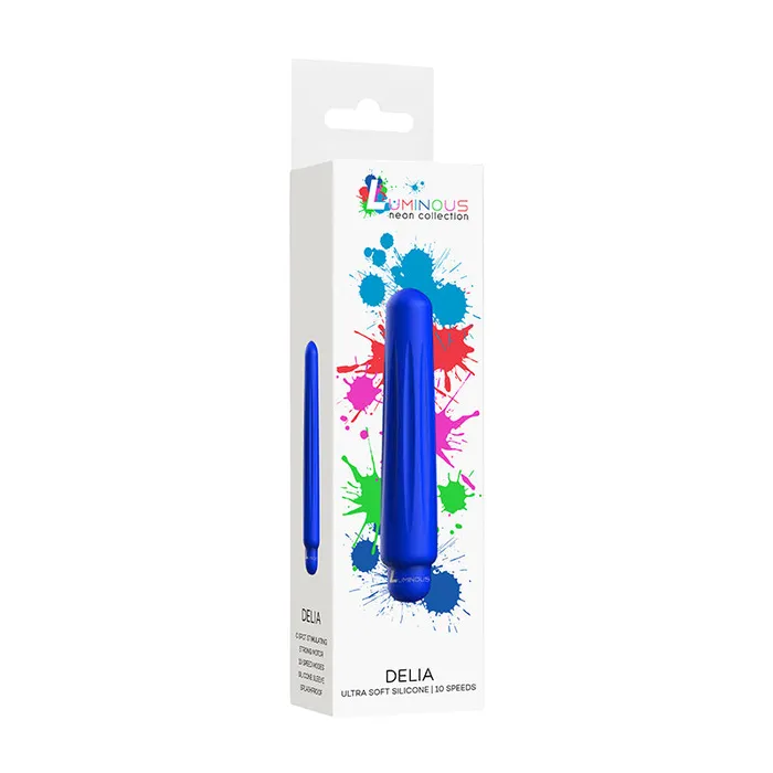 Female Sex Toys Shots America LLC Luminous Delia 10Speed Bullet Vibrator With Silicone Sleeve Royal Blue Female Sex Toys Shots America LLC Luminous Delia 10Speed Bullet Vibrator With Silicone Sleeve Royal Blue