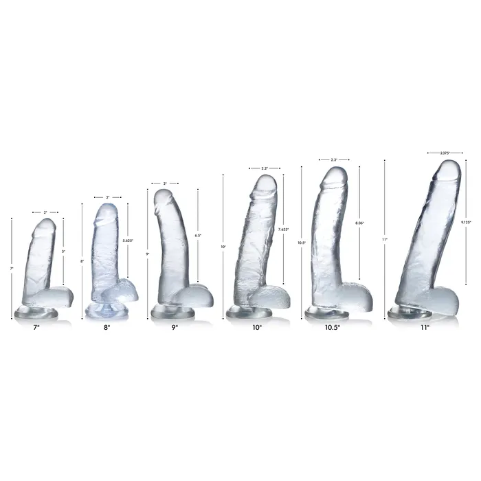 Jock CThru Dildo 11 Inch Jock Dildos
