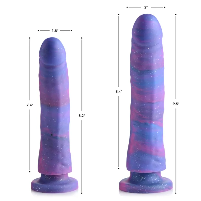 Magic Stick Glitter Silicone Dildo 8 Inch Strap U Anal
