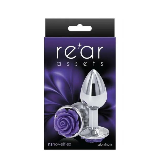 New Sensations Novelties Inc Anal Rear Assets Rose Anal Plug Small Purple