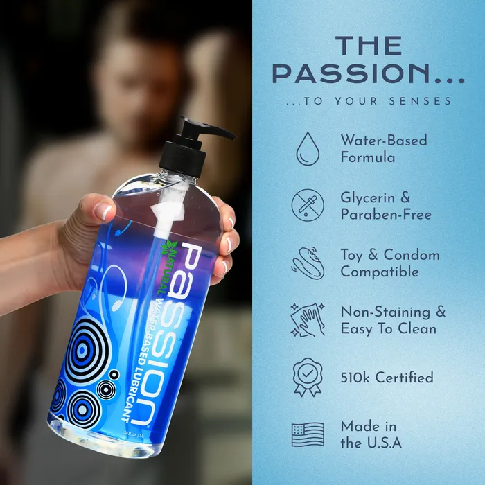 Passion Lubricants Sexual Health Wellbeing Passion Natural WaterBased Lubricant 34 oz