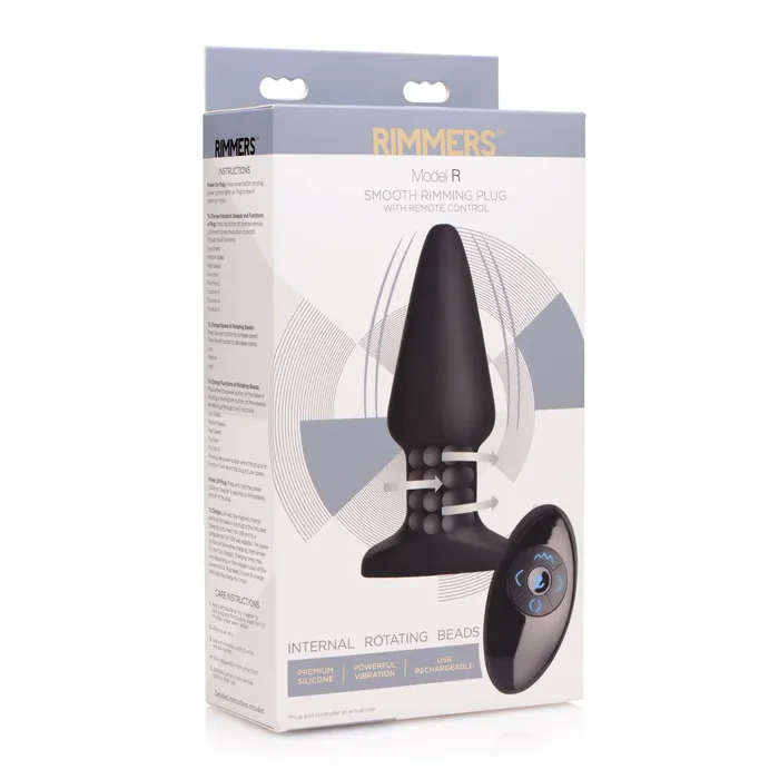Rimmers Rimmers Model R Smooth Rimming Plug with Remote Male Sex Toys