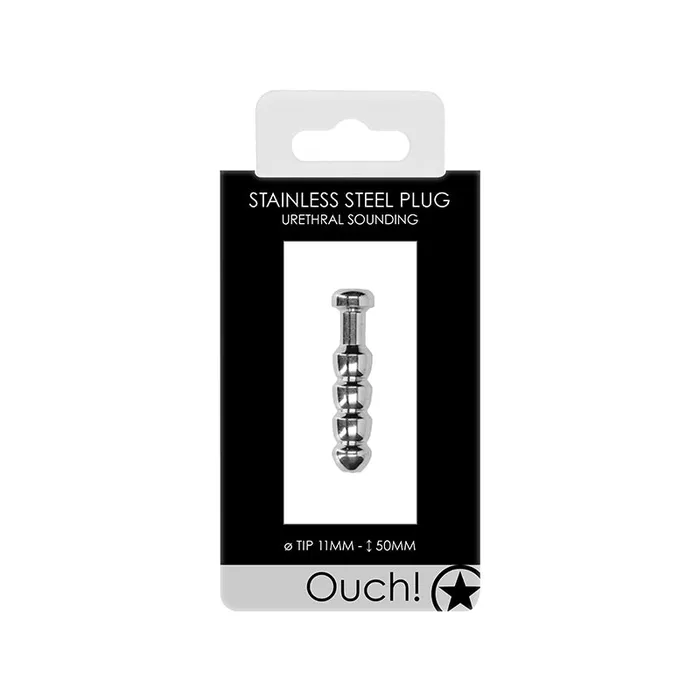 Shots America LLC Male Sex Toys Ouch Urethral Sounding Stainless Steel Plug 11 mm Shots America LLC Male Sex Toys Ouch Urethral Sounding Stainless Steel Plug 11 mm