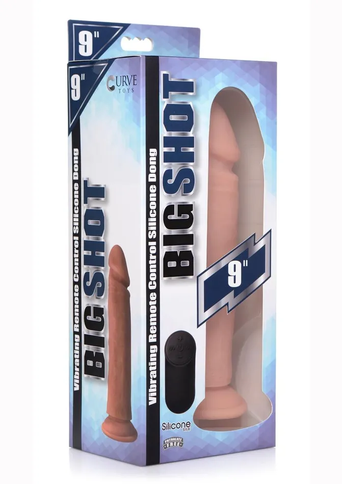 Big Shot Female Sex Toys Big Shot Silicone Vibrating Remote Control Rechargeable Dildo