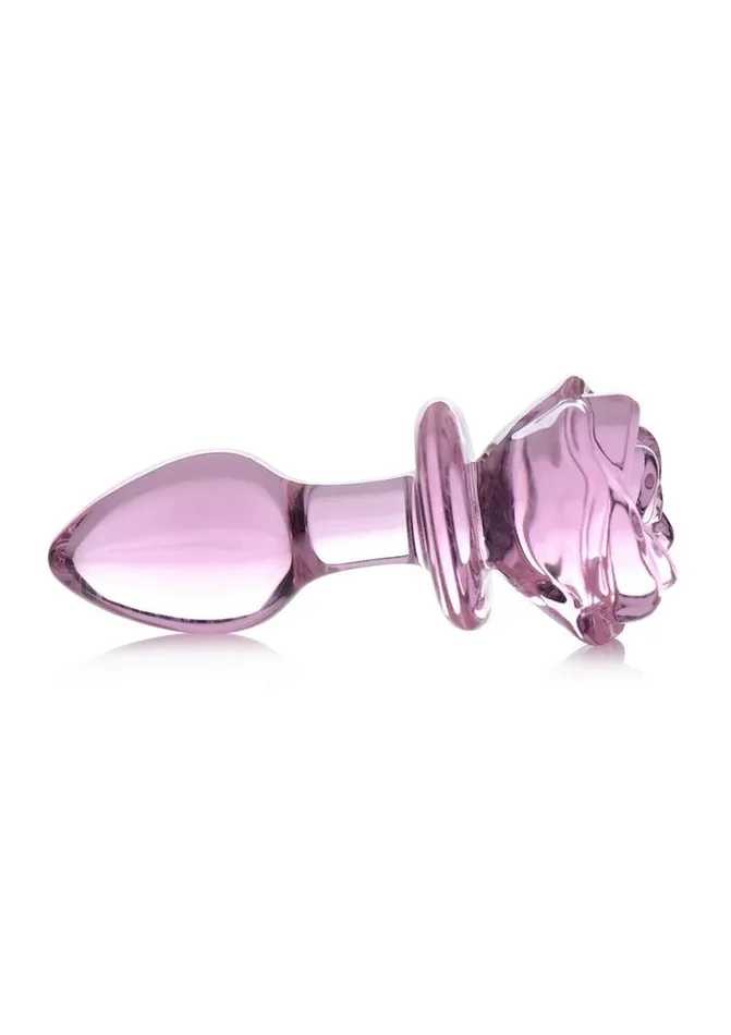Booty Sparks Pink Rose Glass Anal Plug Booty Sparks Anal