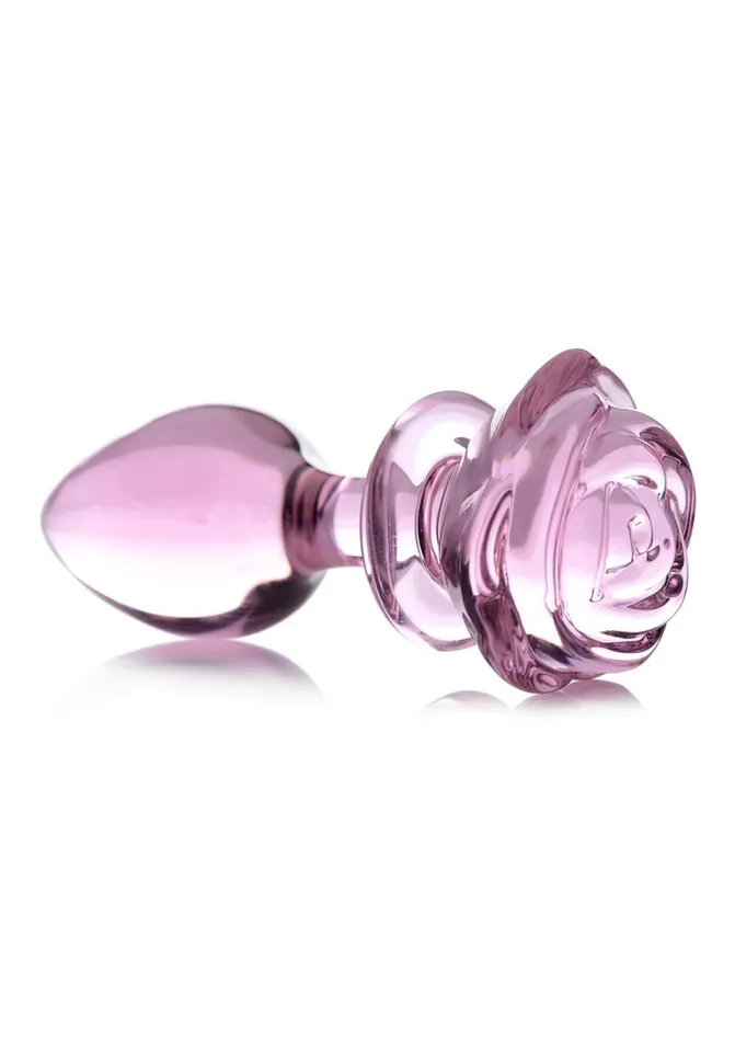 Booty Sparks Pink Rose Glass Anal Plug Booty Sparks Anal