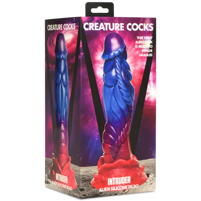 Creature Cocks Dildos Creature Cocks Intruder Alien Silicone Dildo Purple Blue Pink