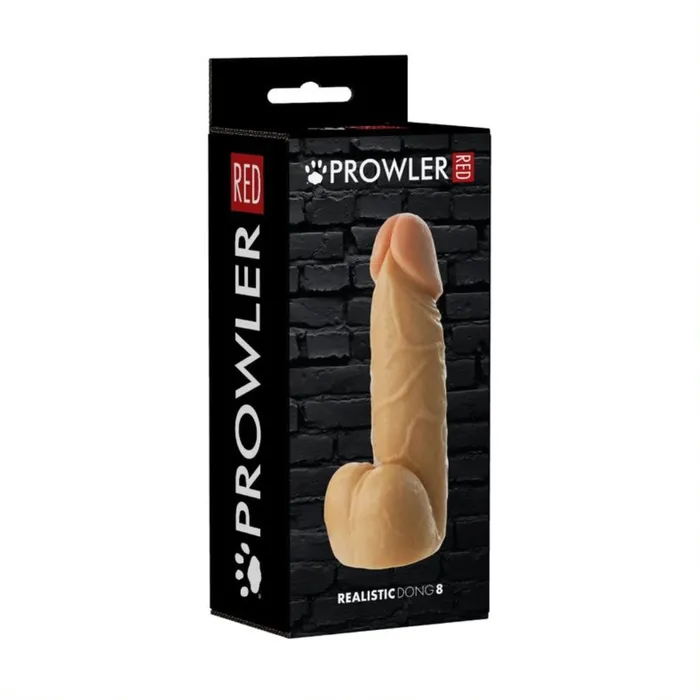 Dildos Prowler RED Realistic Dildo With Balls Suction Base Pink 8 Inch Prowler RED