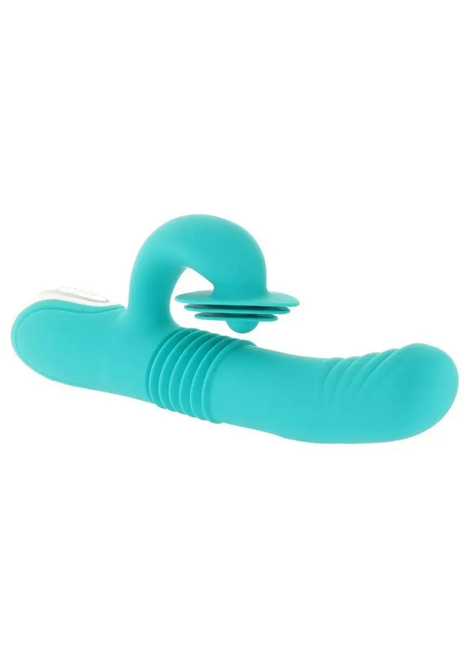 Evolved Female Sex Toys Show Stopper Rechargeable Silicone Dual Vibrator with Clitoral Stimulator